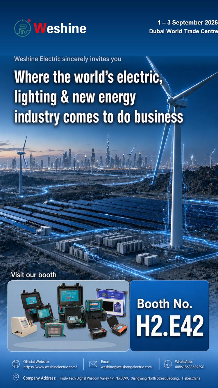 Weshine Electric ကို ဒူဘိုင်းတွင် အရှေ့အလယ်ပိုင်းစွမ်းအင် 2026 တွင်ပြသမည်ဖြစ်သည်။